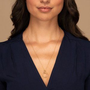 Mejuri Interlocking Circles Twin Necklace in 18k Gold Vermeil